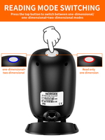Escáner de Códigos QR NORGEE 666, Escáner de Códigos de Barras Vertical USB para Punto de Venta, Lector de Código de Barras y QR de Escritorio, 30 fps