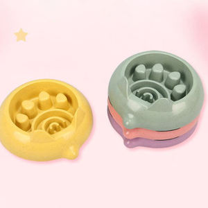 Atacado novo design colorido de plástico, alimentador de animais de estimação, tigela lenta, fibra de bambu, <span class=keywords><strong>pet</strong></span>, alimentação, cão - Product Image 2