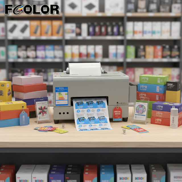 High Quality Roll to Roll Label Printing Machine Pigment Ink 6 Color Label Printer for Printing Business Printing Store