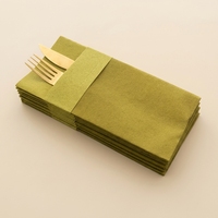 Serviette de table jetable en Airlaid effet lin avec pochette à couverts, pour hôtels, mariages et traiteurs