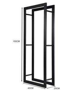 Support de rangement extérieur robuste en métal pour le bois de chauffage avec couvercle Boîte de rangement pour bûches de bois de chauffage - Product Image 2