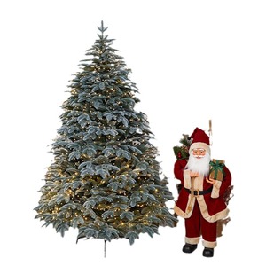<span class=keywords><strong>Sapin</strong></span> de Noël artificiel <span class=keywords><strong>Balsam</strong></span> <span class=keywords><strong>Hill</strong></span> de 7,5 pieds, épicéa bleu classique pré-éclairé, 1000 lumières incandescentes claires, technologie de branchement facile - Product Image 5