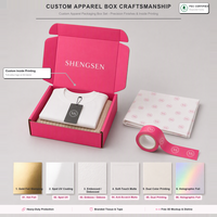 Boîtes d'emballage en carton ondulé pliables avec logo personnalisé pour vêtements, boîtes d'expédition, livraison, papier et carton Snow Pear