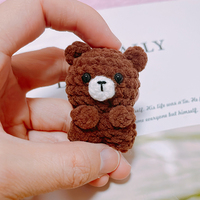 Ours en peluche au crochet fait main en gros, ours amigurumi personnalisé, animal en peluche pour cadeau, OEM acceptable