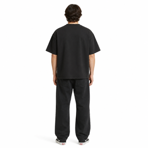 Camiseta Oversize Estilo Vintage Lavada, de Corte Cuadrado y Tejido Pesado, Streetwear para Hombre, <span class=keywords><strong>Camisetas</strong></span> Gráficas Personalizadas para Hombre - Product Image 3