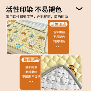 Surmatelas en velours de lait antibactérien à motif de dessin animé, coussin doux antidérapant pour usage domestique et en dortoir étudiant - Product Image 4