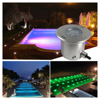 Lumière de piscine en acier inoxydable 316L IP68 blanc chaud et RGB, contrôle DMX512, 12-24V, qualité marine