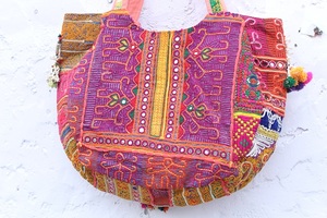 Sac Banjara vintage, sac hobo, pochette, sac à bandoulière ethnique indien brodé à la main, sac à main coloré bohème grande capacité avec fermeture éclair - Product Image 4
