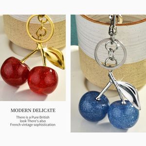 Llavero de Cereza para Bolso, Colgante para Cartera, Llaveros Bonitos para Mujer - Llaveros de Coche, Bolsos de Cuero, Entusiastas de la Moda, Llavero de Cereza - Product Image 5