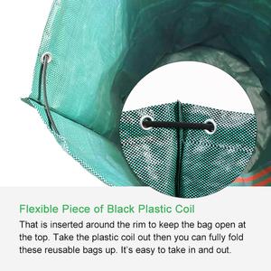 Bolsas de Plástico para Residuos de Jardín, Recolector de Hojas para <span class=keywords><strong>Piscina</strong></span>, Cesta de Hojas Plegable con 4 Asas Reforzadas, Resistente al Agua - Product Image 4