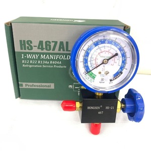 เกจวัดแรงดันน้ำยาทำความเย็น Hongsen 1-Way Manifold Gauge รุ่น HS-467AL AH สำหรับน้ำยา R12 R22 R134a R404A เครื่องมือ HVAC ระดับมืออาชีพ - Product Image 5