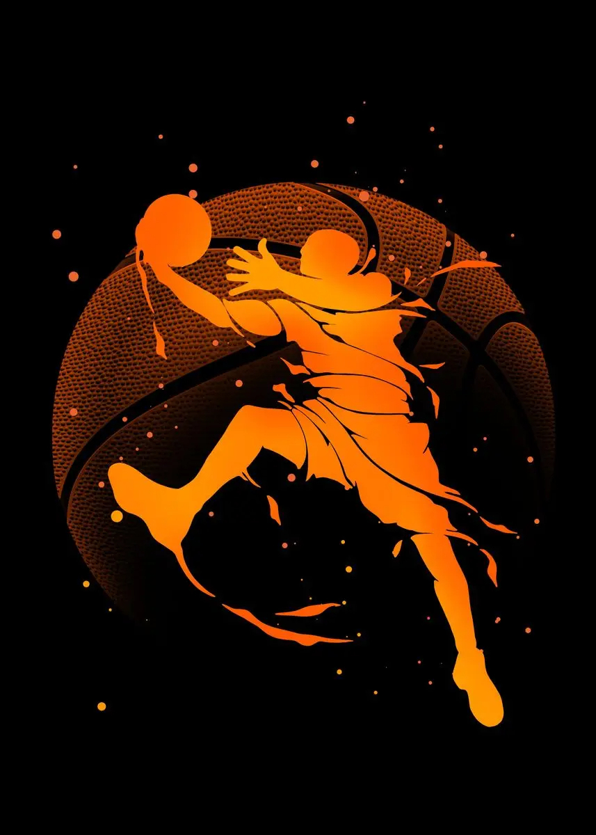 Colorful Sports Basketball Modern Painting Posters and Printed Canvas ...