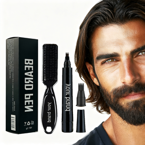 <span class=keywords><strong>Crayon</strong></span> et Crème à Barbe Végétaliens Bio Naturels pour Hommes, Vitamine C, Fixation Forte, Traitement Anti-Acné 5g - Couleur Universelle pour Remplissage Complet de la Barbe - Product Image 2