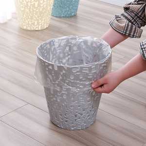 Office segregate trash bin plastic round trash bin without cover