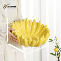 Plateau à fruits en céramique de design intérieur personnalisé pour l'hôtellerie et la décoration intérieure, article de décoration intérieure unique