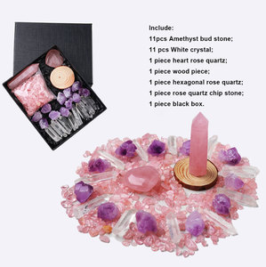 Collection de fleurs dentaires, 1 pièce, <span class=keywords><strong>quartz</strong></span> améthyste <span class=keywords><strong>rose</strong></span> de guérison, pierre brute en cristal naturel, colonne rugueuse, kit cadeau - Product Image 1