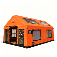 Tente de camping gonflable personnalisée en tissu Oxford 600D imperméable, 4 saisons, pour événements et activités de plein air, glamping familial 6-8 personnes