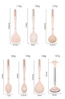 Ensemble de 7 ustensiles de cuisine en silicone OEM ODM résistants à la chaleur et antiadhésifs, outils de cuisson, ensemble de spatules de qualité supérieure avec support rotatif