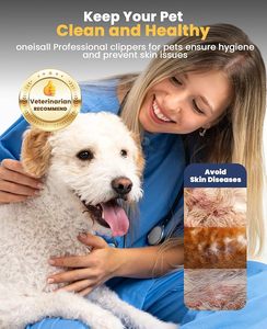 Tondeuses pour chiens Kit de toilettage Matériau ABS Tondeuse à pattes Rechargeable Sans fil Silencieux Broyeur à ongles Rasoir pour chats et autres animaux de compagnie - Product Image 3