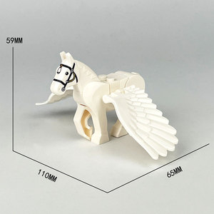 Pegasus Wings Warhorse Blocks Kits de construction de modèles militaires classiques pour enfants Black White Horse Parts New Magic Scene Bricks - Product Image 5