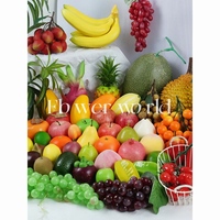 Nieuw Ontwerp Simulatie Fruit Plastic Druif Appel Plastic Oranje Kunstmatige Plastic Fruit En Groenten Voor Foto Thuis Feest Gebruik