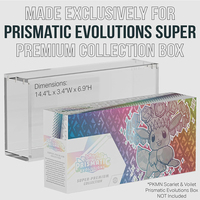 Boîte en acrylique personnalisée anti-UV en gros, évolutions prismatiques, boîte SPC, présentoir en acrylique, aimant puissant, étui de protection pour collection