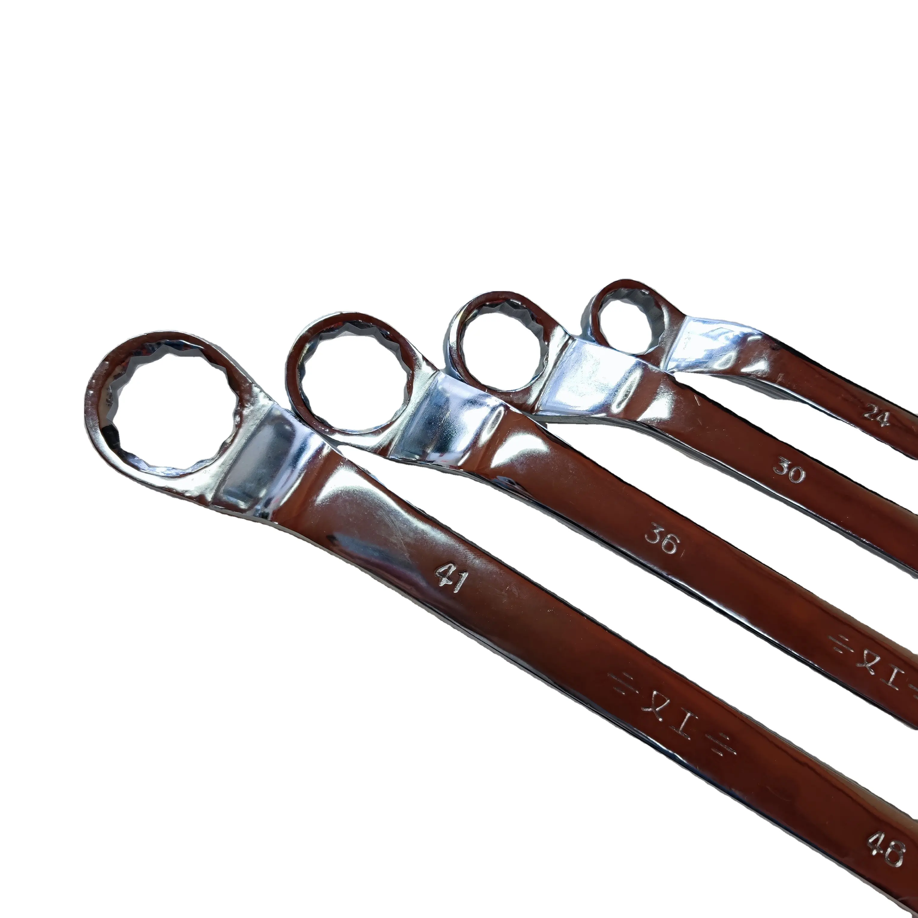 Offset Ring Spanner Carbon Steel Double Spline End Wrench Set Combination Multi-sizes Hand Tool Ring Spanner