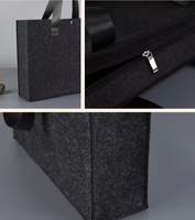Sac fourre-tout en feutre réutilisable personnalisé, style professionnel, avec poignée en cuir, directement de l'usine