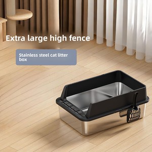 Lettiera <span class=keywords><strong>per</strong></span> gatti semichiusa transfrontaliera <span class=keywords><strong>per</strong></span> il commercio estero, con coperchio grande anti-schizzo, toilette <span class=keywords><strong>per</strong></span> gatti, articoli <span class=keywords><strong>per</strong></span> la pulizia degli <span class=keywords><strong>animali</strong></span> <span class=keywords><strong>domestici</strong></span> <span class=keywords><strong>per</strong></span> gatti - Product Image 2