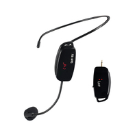 Système de microphone casque sans fil professionnel UHF 50 canaux micro monté sur la tête Microphone sans fil UHF pour Guide de scène