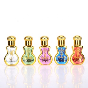 Offre Spéciale – Flacon d'huile essentielle en verre doré électrolytique de 10 ml, mini flacon vide <span class=keywords><strong>à</strong></span> bille avec bouchon couronne doré - Product Image 3