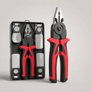 Pince multifonction 8 pouces 5 en 1, jeu de pinces professionnelles pour électriciens avec 5 têtes interchangeables, structure Plug-and-Pull - Product Image 1