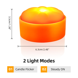 Velas LED <span class=keywords><strong>de</strong></span> Calabaza Naranja, Impermeables, con Temporizador, Funcionan con Pilas, Aptas <span class=keywords><strong>para</strong></span> Niños, <span class=keywords><strong>para</strong></span> Halloween, Acción <span class=keywords><strong>de</strong></span> <span class=keywords><strong>Gracias</strong></span>, Año Nuevo - Product Image 3