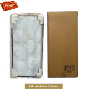 Peinture murale florale dorée <span class=keywords><strong>de</strong></span> luxe moderne, <span class=keywords><strong>toile</strong></span>, <span class=keywords><strong>motif</strong></span> vertical, impression numérique, peinture florale brillante, art déco pour la maison - Product Image 6