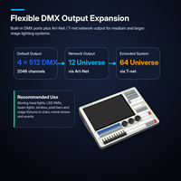 Consola de Iluminación DMX Móvil Mini Quartz con Pantalla Táctil de 10 Pulgadas, 4 Salidas DMX, Controlador de Luces Art-Net I5/i7