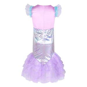Vestido de Cosplay de Princesa Sereia para Meninas, Fantasia de Natal de TV e Cinema, Vestido de Poliéster para Crianças, Tamanho Personalizado - Product Image 3