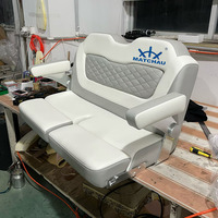 Chaise de yacht double de luxe pour mobilier marin avec éponge à haute résilience pour pont de bateau et embarcation