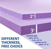 3 Zoll Gel-Memory-Foam Matratzenauflage, Belüftete Weiche Kühlende Bettauflage zur Druckentlastung für Komfortables Nachtschlafen