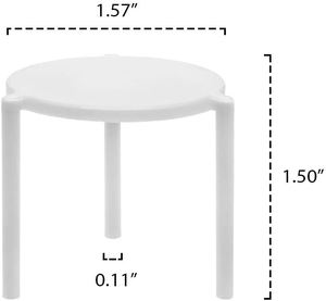 Supports de pizza jetables en plastique blanc de haute qualité, de 1,5 pouce, pratiques, pour la restauration rapide, fabriqués au Vietnam - Product Image 3