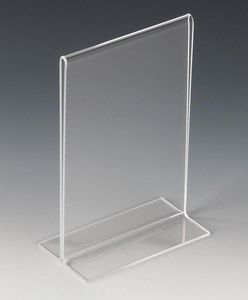 T Shape Double Sided <span class=keywords><strong>Acrylic</strong></span> Đăng Chủ Nhựa Tờ Rơi Hiển Thị Đứng - Product Image 5