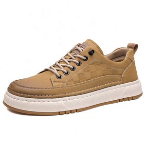 Chunky <b>Shoes</b> Men Thick Sole Genuine Leather Square Toe Lace up Running <b>Shoes</b> All Seasons Mesh Lining Rubber Outsole EVA Midsole - Product Image 5