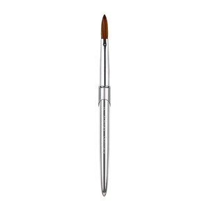 Kolinsky Acrylic Nail Brush <b>Silver</b> Metal Handle Crimped Ferrule Manicure Brush with Storage Box - Product Image 6