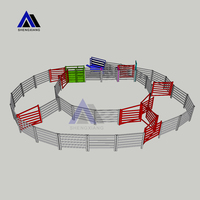 Cercado para Ganado Paneles para Ganado Paneles de Corral para Caballos y Puertas Panel de Patio Portátil Galvanizado para Cercado de Animales de Granja