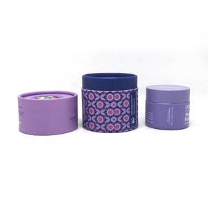 Emballage en verre céramique personnalisé de luxe, pot en verre violet mat de 50 ml, cosmétique 50 g avec bouchon en plastique et tube en papier - Product Image 2