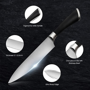 6 cái Chất lượng cao thép không gỉ Dao Kéo Nhà Bếp Knife Set với Hollow xử lý với khối gỗ - Product Image 2