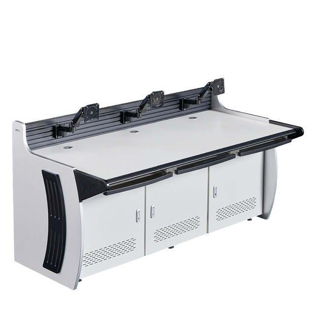 Modern Commercial Control Room Console Desk Table with Triple Seat for Hotels Hospitals Schools Supermarkets & Workshops