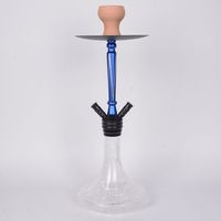 Chicha Arabe Tendance Nouveau Style en Alliage d'Aluminium Forme Simple, Ensemble Chicha Double Tuyau
