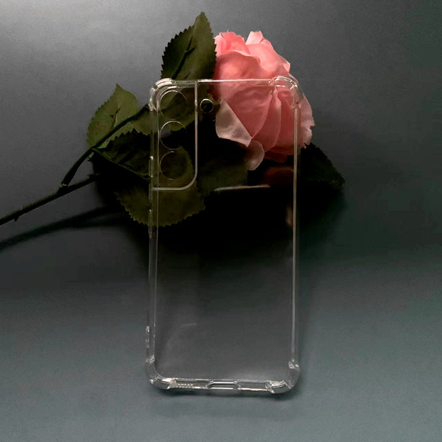 Transparent Silicone Phone Case for Samsung S22 Clear Anti-fingerprint Shock Proof Mobile Phone Cover