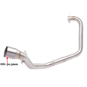 Système d'échappement pour <span class=keywords><strong>moto</strong></span>, échappement en acier, tuyau de liaison avant, connexion 51 mm, silencieux pour Yamaha FZ250 FZS250 <span class=keywords><strong>Fazer</strong></span> 250, acier inoxydable - Product Image 2
