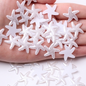 ABS <strong>Pearl</strong> Material <strong>Flat</strong> <strong>Back</strong> Resin Sea Starfish 20mm 40PCS DIY Phone Case Hairpin <strong>Embellishing</strong> Rhinestones for <strong>Embellishing</strong> - Product Image 6